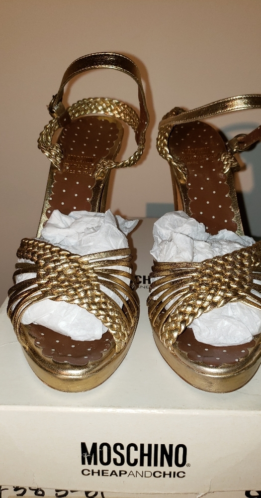 MOSCHINO gold sandals - Picture 2 of 6